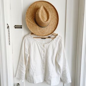 Vintage Eddie Bauer Linen Button-Up Blouse